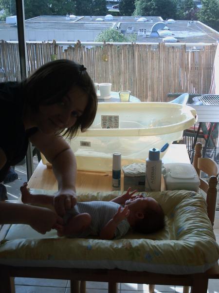 1er bain � la maison.